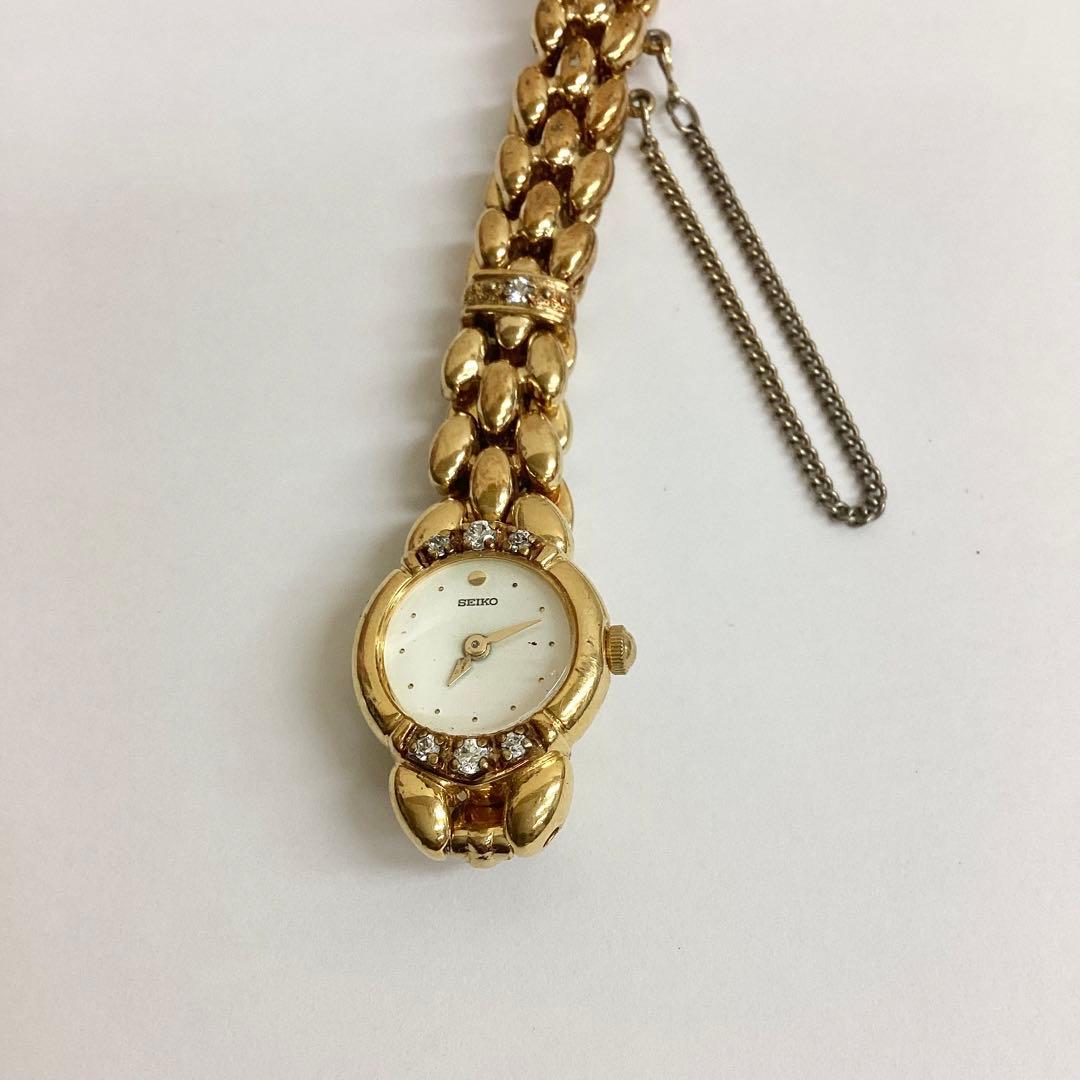 SEIKO セイコー 1E20-0760 腕時計 ゴールド ドレスウォッチ 不動