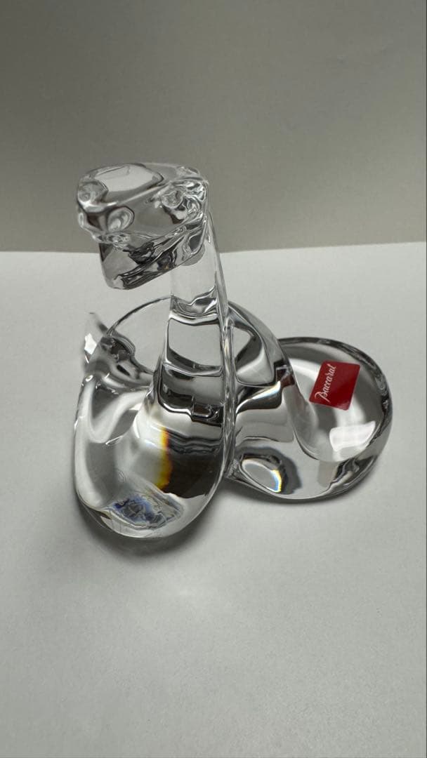 バカラ 干支フィギュリン ヘビ クリスタルフィギュア 置物