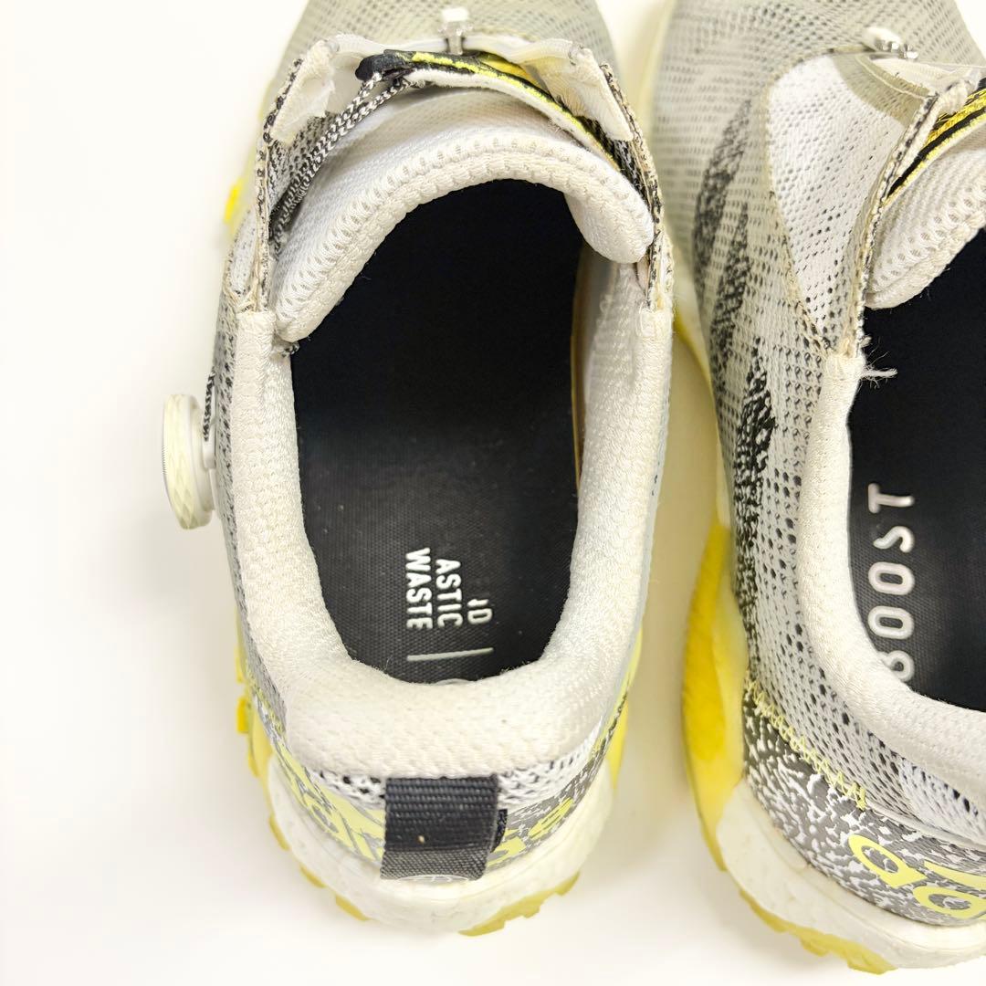 adidas BOAシステム ゴルフシューズ グレー/イエロー 28.0cm