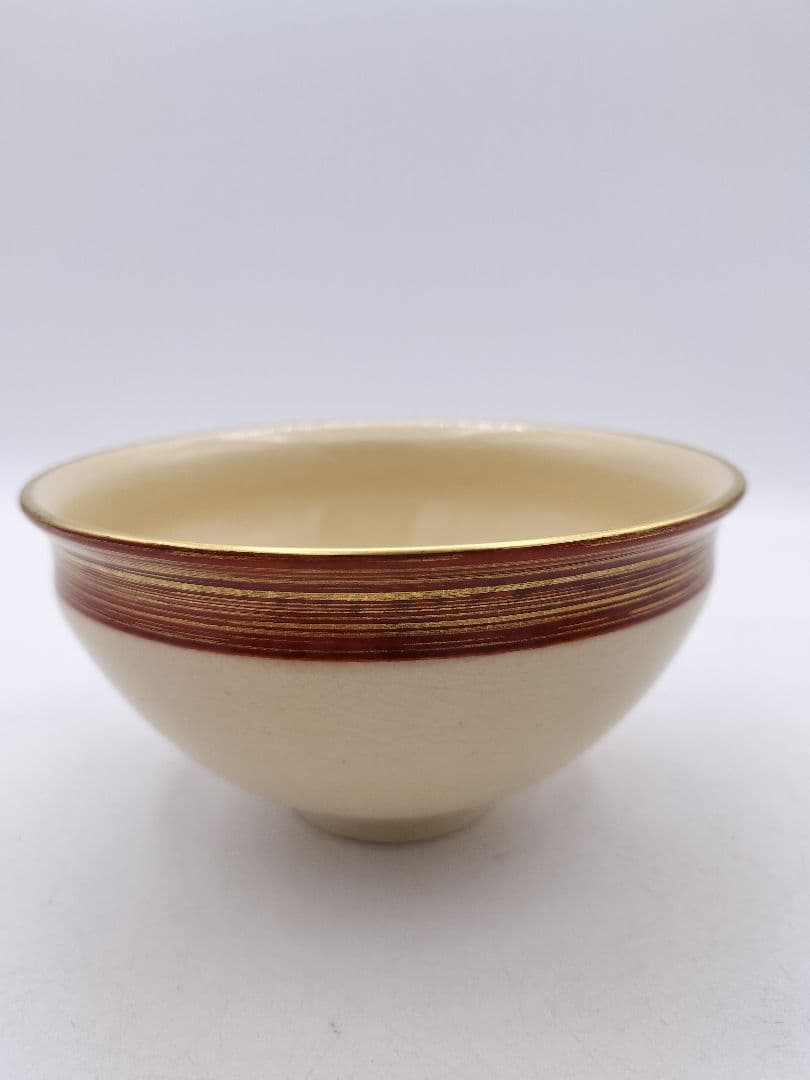 c702 数茶碗 金襴手赤巻 5客＋2客オマケ 高台寺窯 紙箱 茶道具 古物