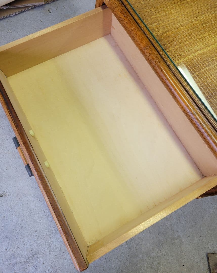 レトロ ラタンドレッサー 鏡台 アンティーク 美品