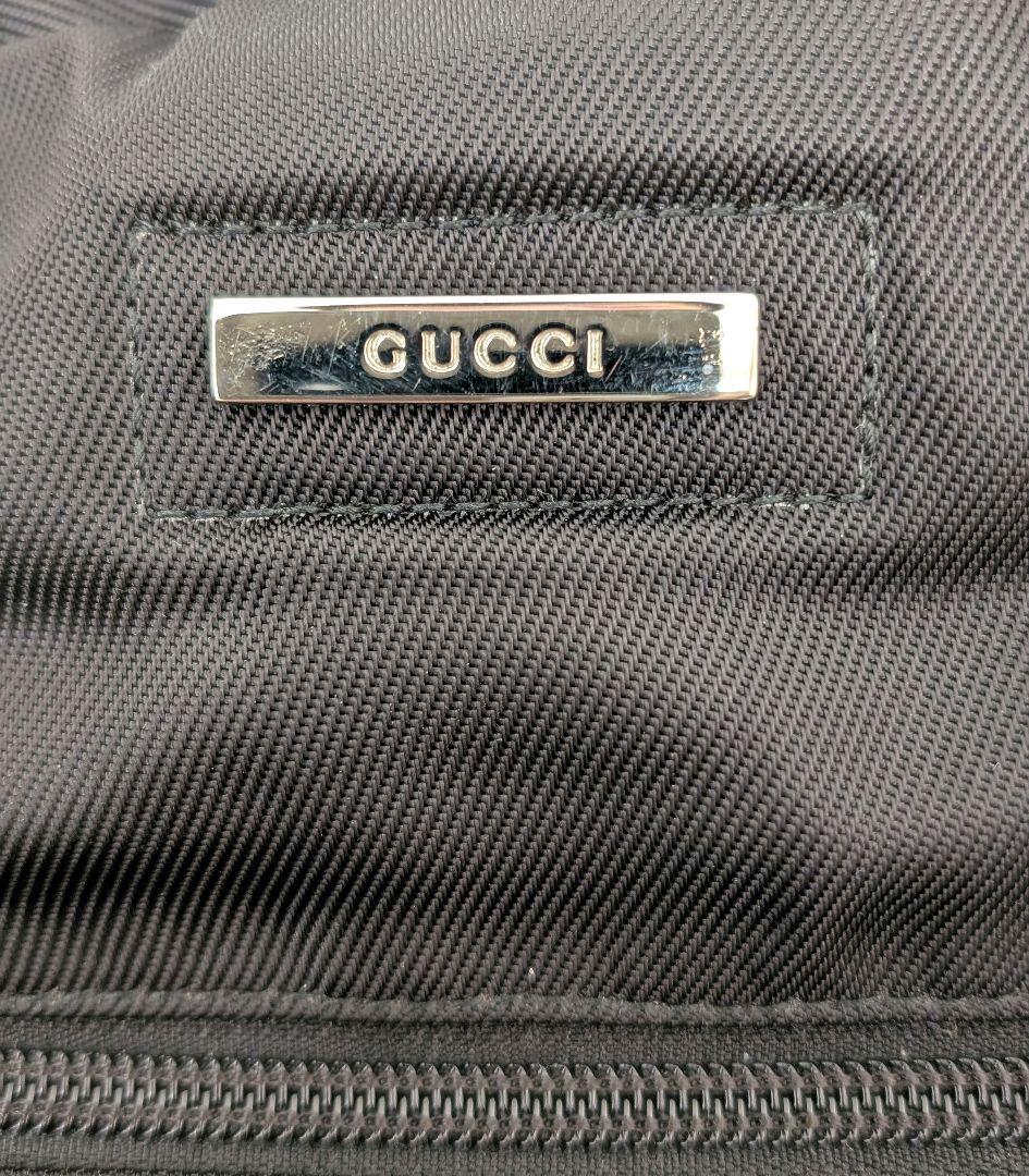 GUCCI グッチ ナイロン ボストンバッグ　ブラック【大容量・美品】