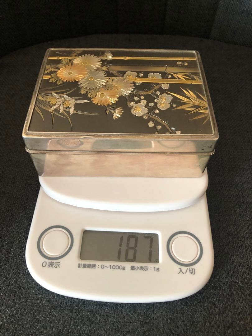 アンティーク雑貨 Silver jewelry Box vintage.