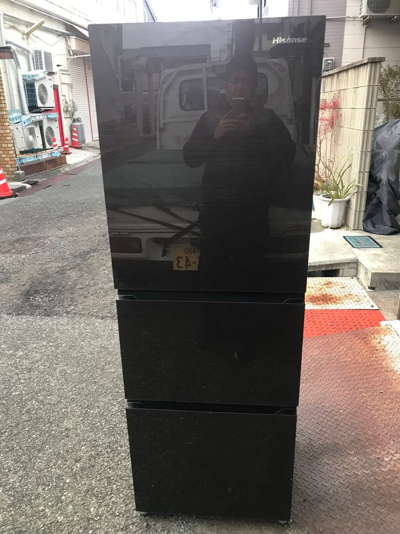 ハイセンス ３ドア冷蔵庫 ガラスドア 省エネ　２８２L　HR-G2801BR