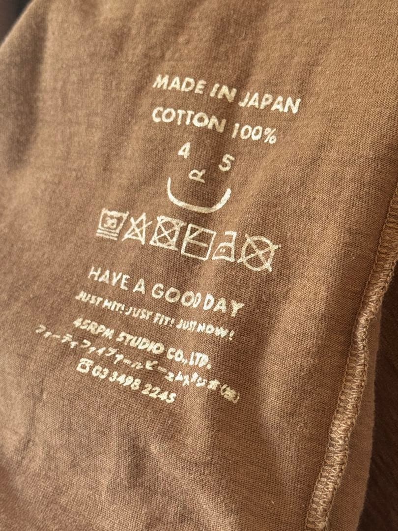45R 天竺908グランパシャツ　サイズ3