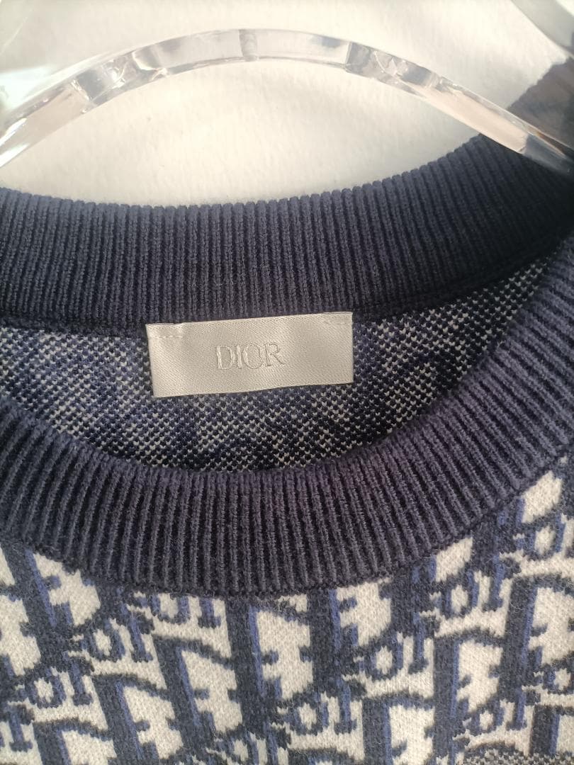 ネイビー✭ディオール 長袖ニット Christian Dior セーター　L