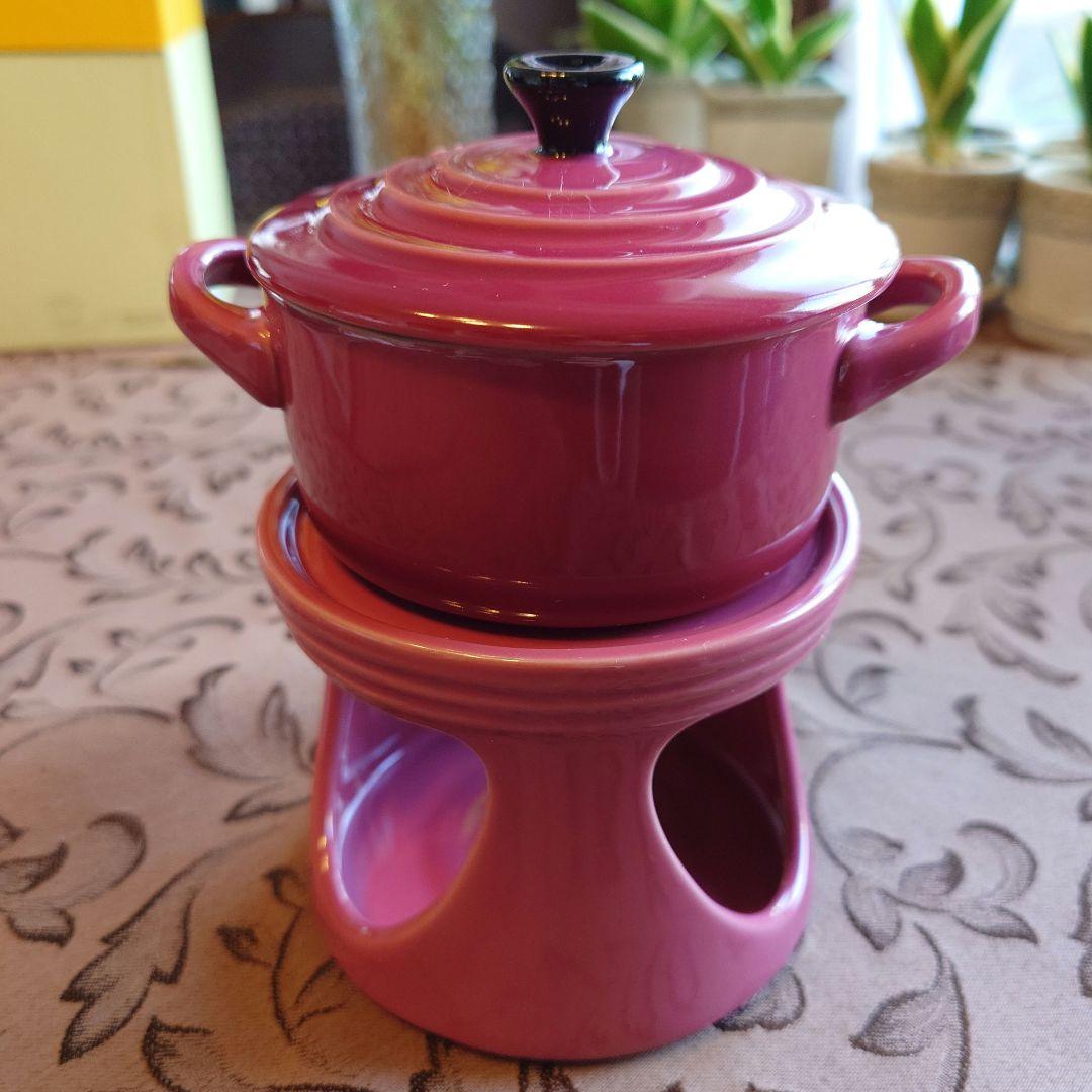 LE CREUSET ル・クルーゼ ミニココット フォンデュセット〈未使用〉①