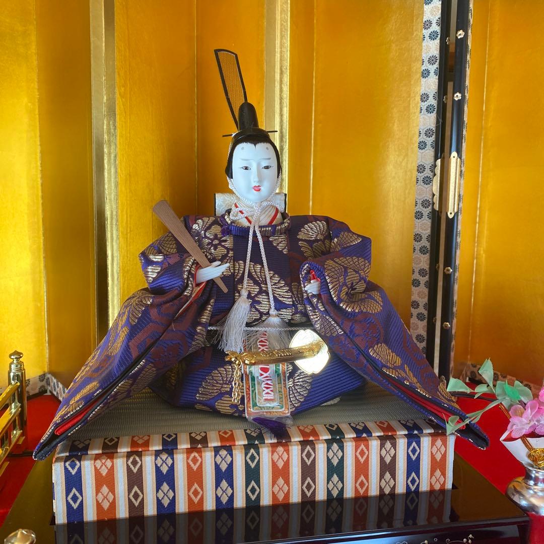 45号サイズ　50年前のひな祭り 雛人形　菊水作の製作者セット(陶器使用)