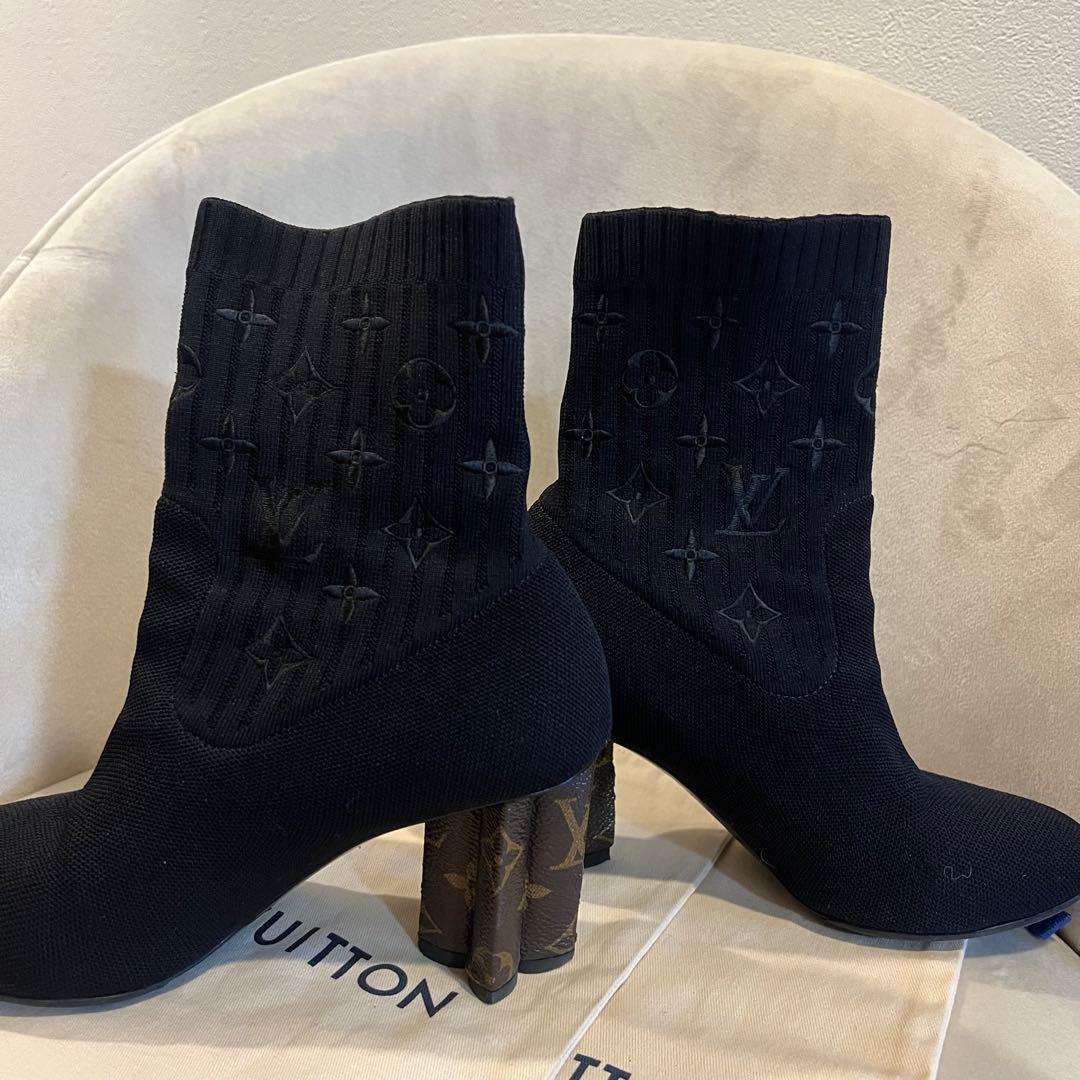 専用 louisvuitton ルイヴィトン シルエットアンクルブーツ ニット