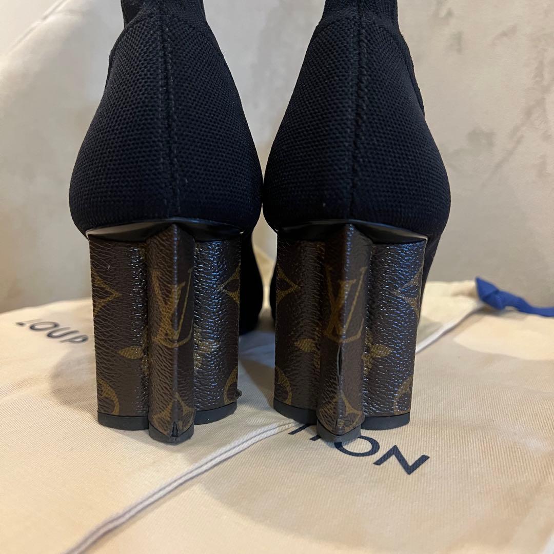 専用 louisvuitton ルイヴィトン シルエットアンクルブーツ ニット