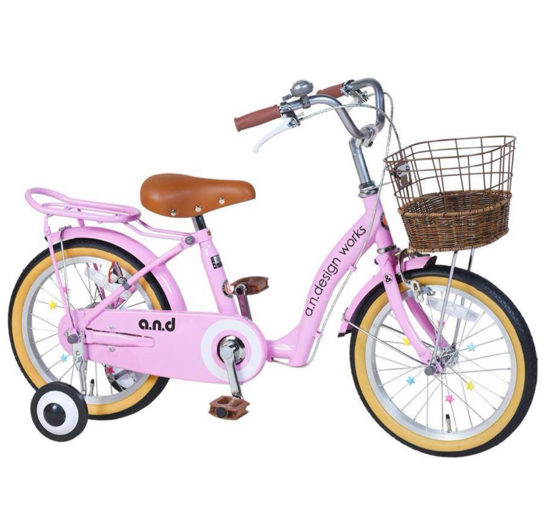 a.n.design works 子供用自転車 16インチ ピンク