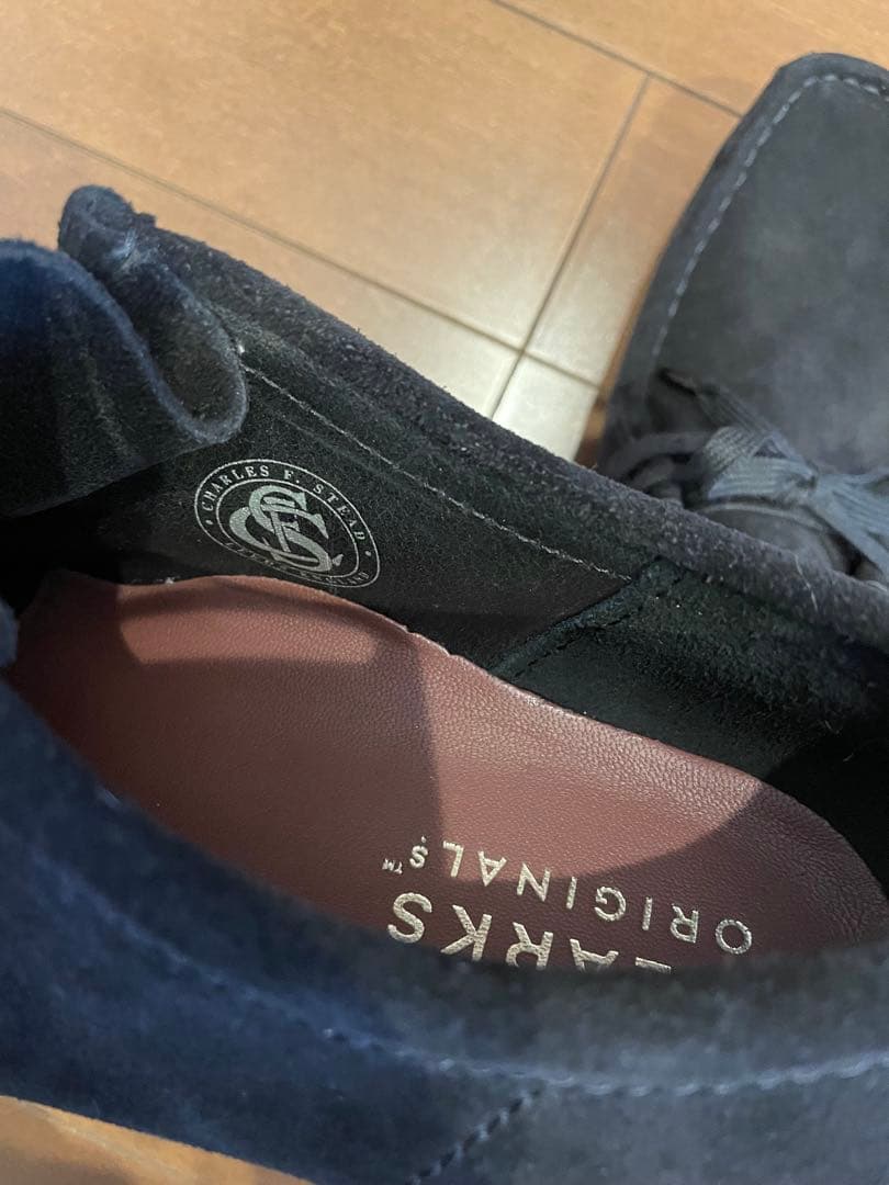 Clarks クラークス ワラビー Wallabee 黒 スエード UK8