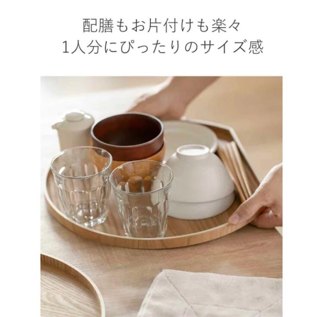 天然木の半月盆5枚セット