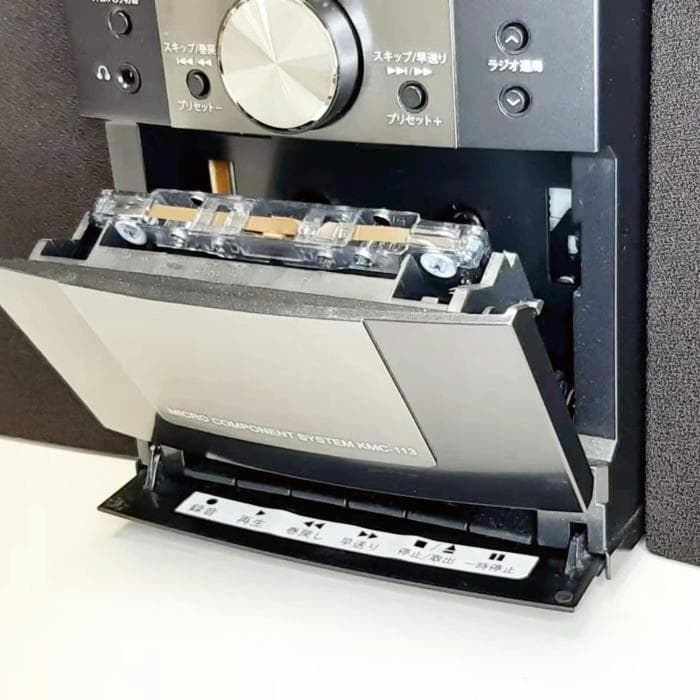 未使用■WINTECH■ CDカセットミニコンポ AM・FM KMC-113