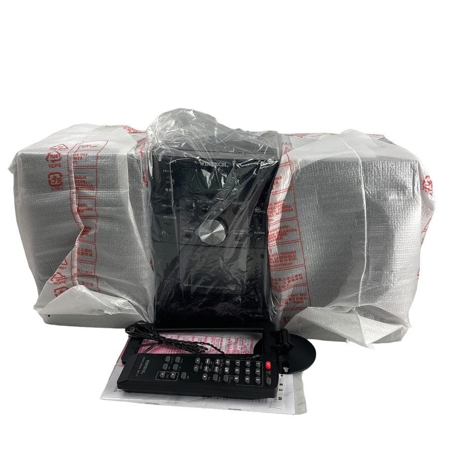未使用■WINTECH■ CDカセットミニコンポ AM・FM KMC-113