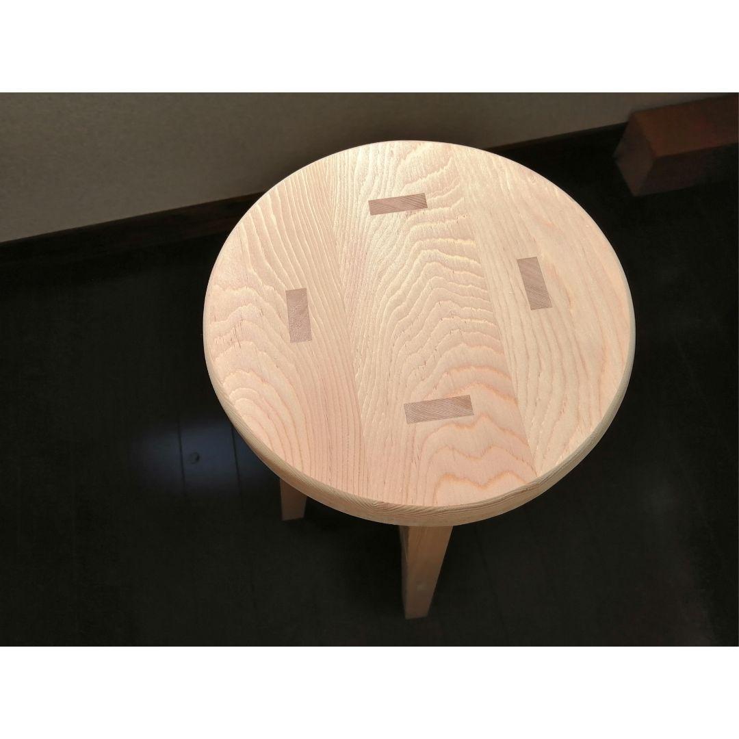木製スツール　座面幅30cm×高さ60cm　丸椅子　stool 　花瓶台