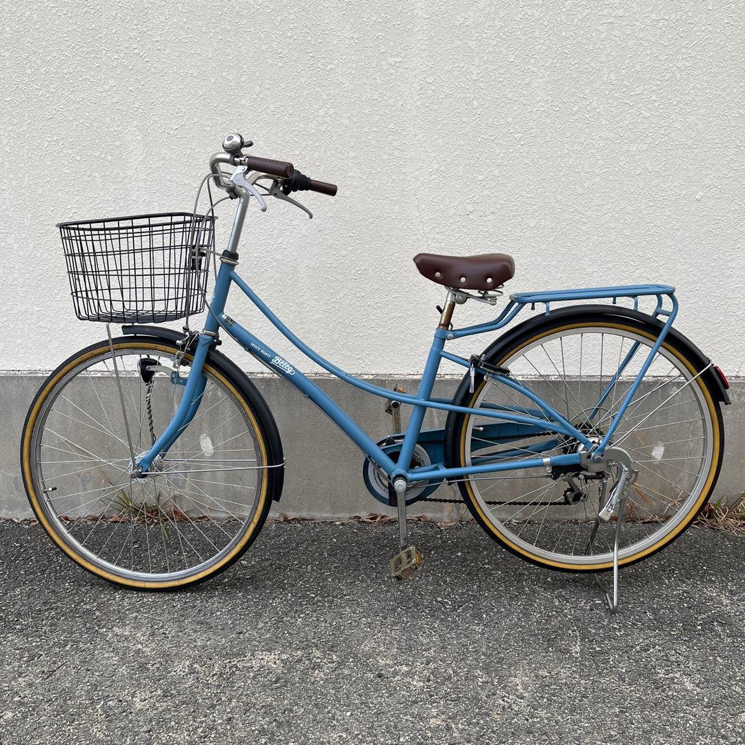 大阪　シティサイクル自転車　26インチ　6段変速　オートライト