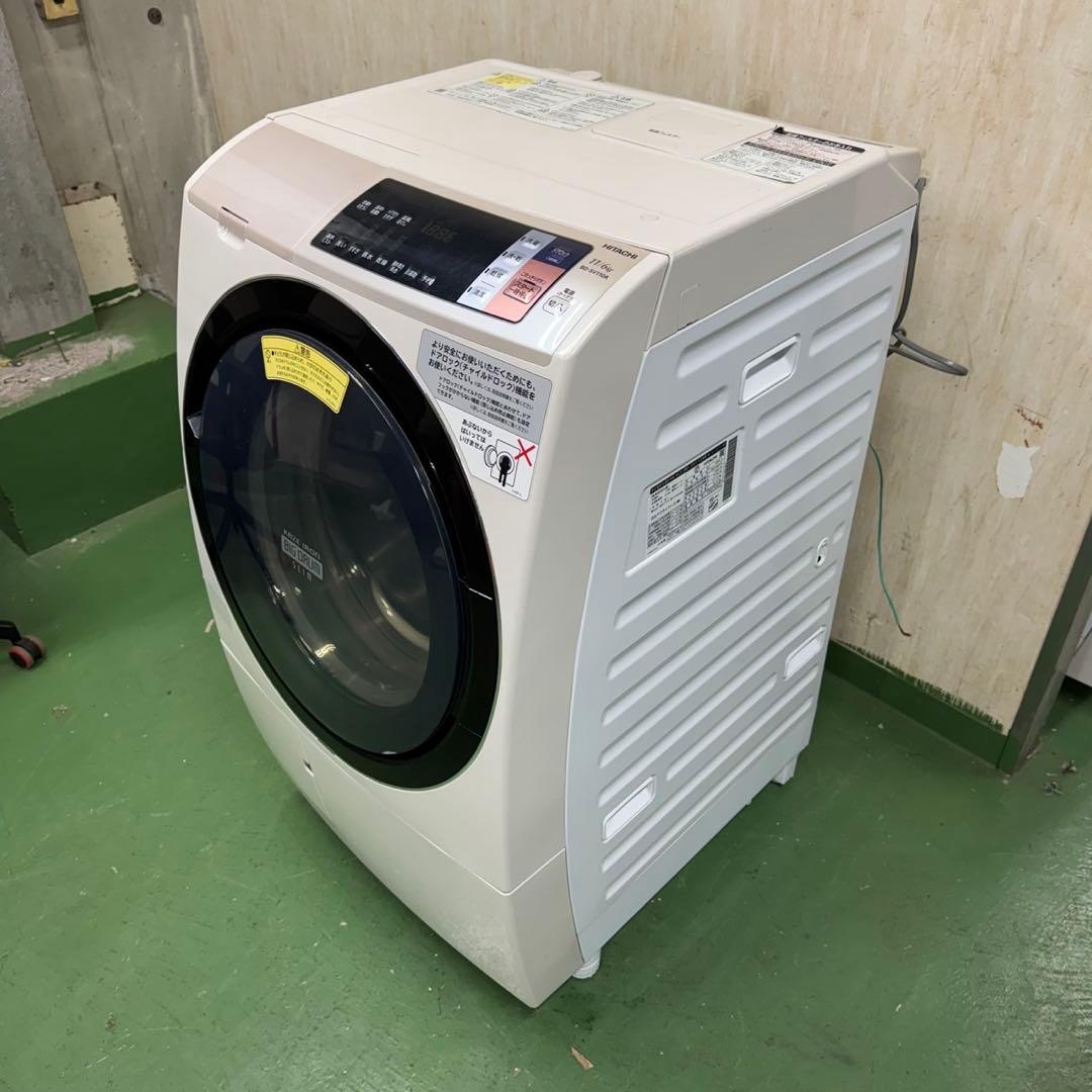 177★2017年製★日立　ドラム式洗濯機　11KG 大型　熱乾燥　ファミリー