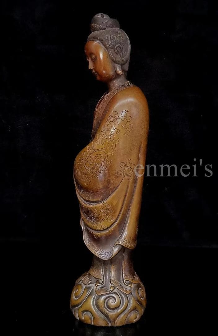 珍藏真紫銅美女像（工芸品・コレクター向け） 風水・吉祥物・ 美術品・インテリア