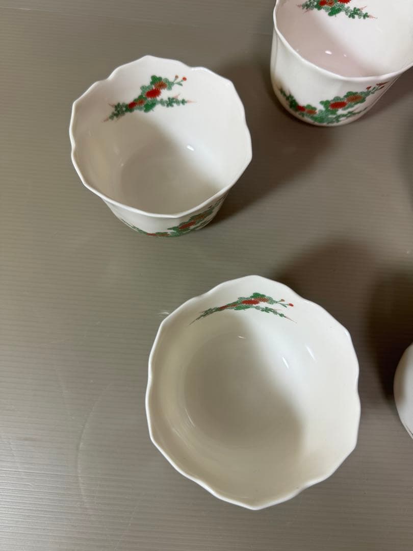 2728 香蘭社　菊　輪花　小鉢　5客　未使用