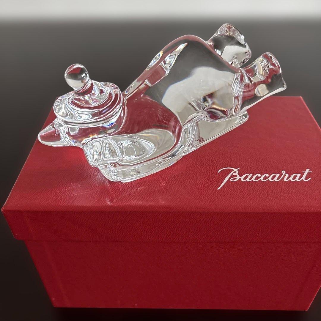 Baccarat ソリに乗ったベア　置物　フィギュリン