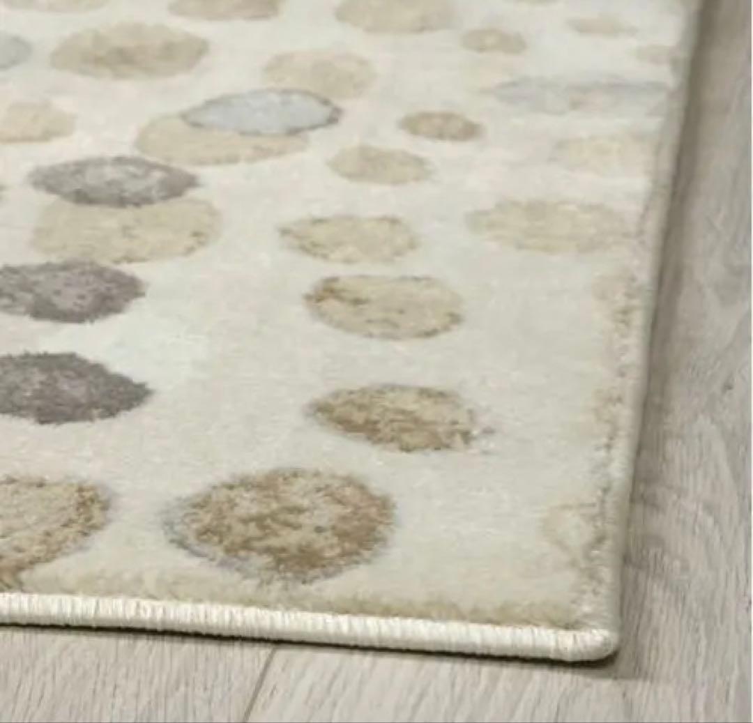 IKEA/イケアDUBBELFIL ドゥベルフィル ラグ パイル　ドット