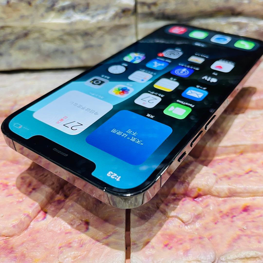 SIMフリー iPhone12ProMAX 256GB グラファイト 電池新品