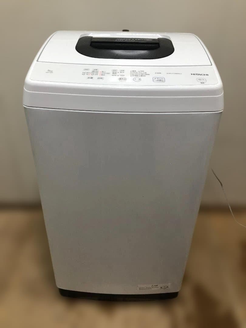 美品　洗濯機 2021年 日立 NW-50G 5kg 洗濯機 75024-1