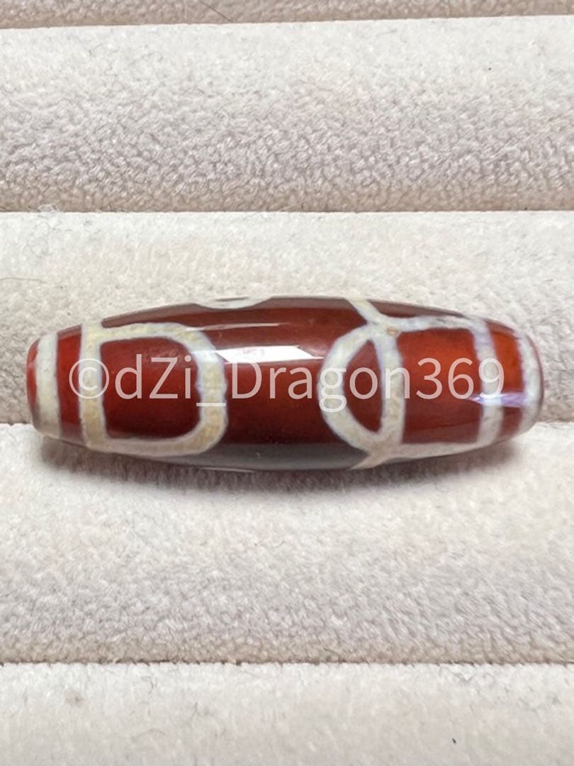 【一点限り／バイカラー】dZI ジービーズ 西蔵 赤瑪瑙夢幻蓮花二眼天珠