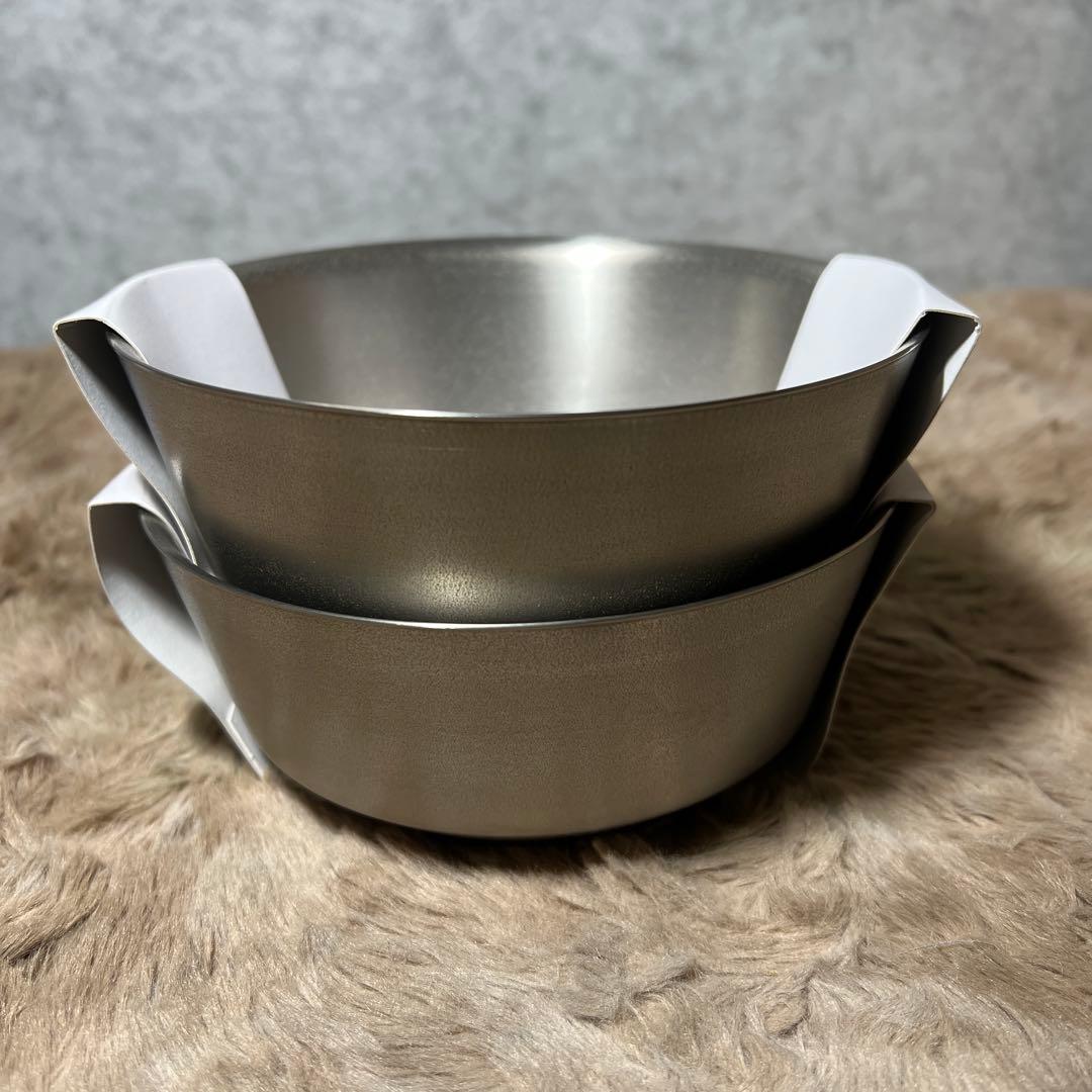 新品　スノーピーク( peak) チタンダブルボウル600ml x2個