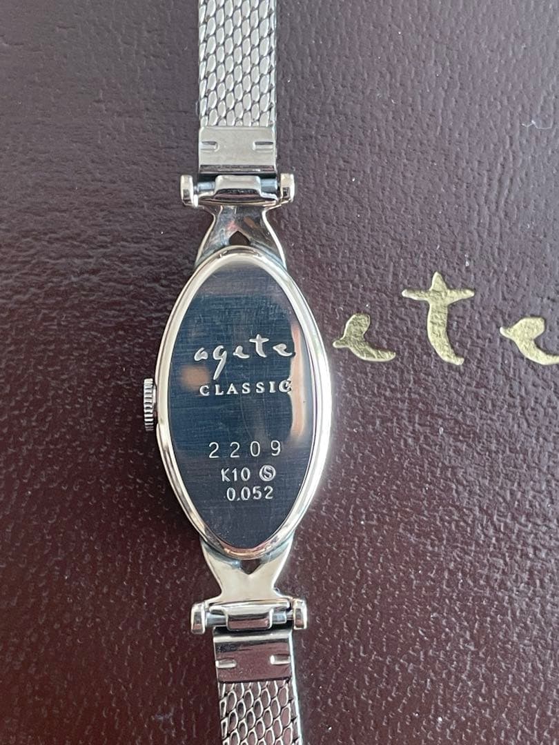 【agate】オーバルフェイスジュエリーウォ ッチ　腕時計
