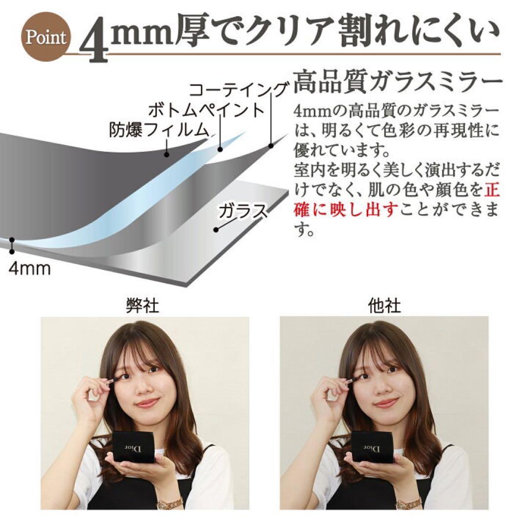 全身鏡 160cmx80cm 鏡 スタンドミラー 姿見鏡 壁掛け大型 直角 金