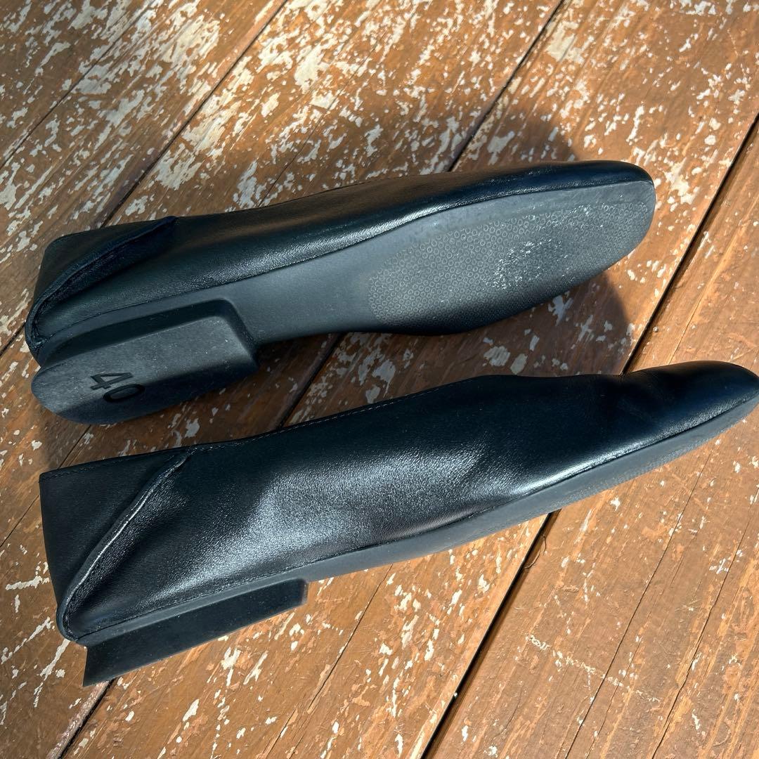 美品／／カンペール CAMPER セミスクエアトゥパンプス 40/ブラック
