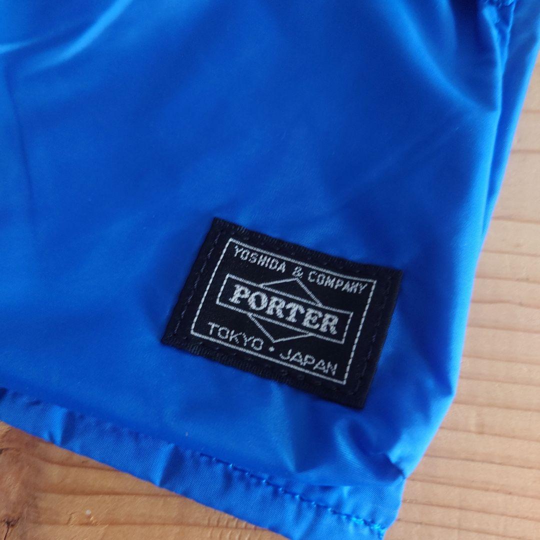 PORTER エコバッグ 青色 ロゴ入り