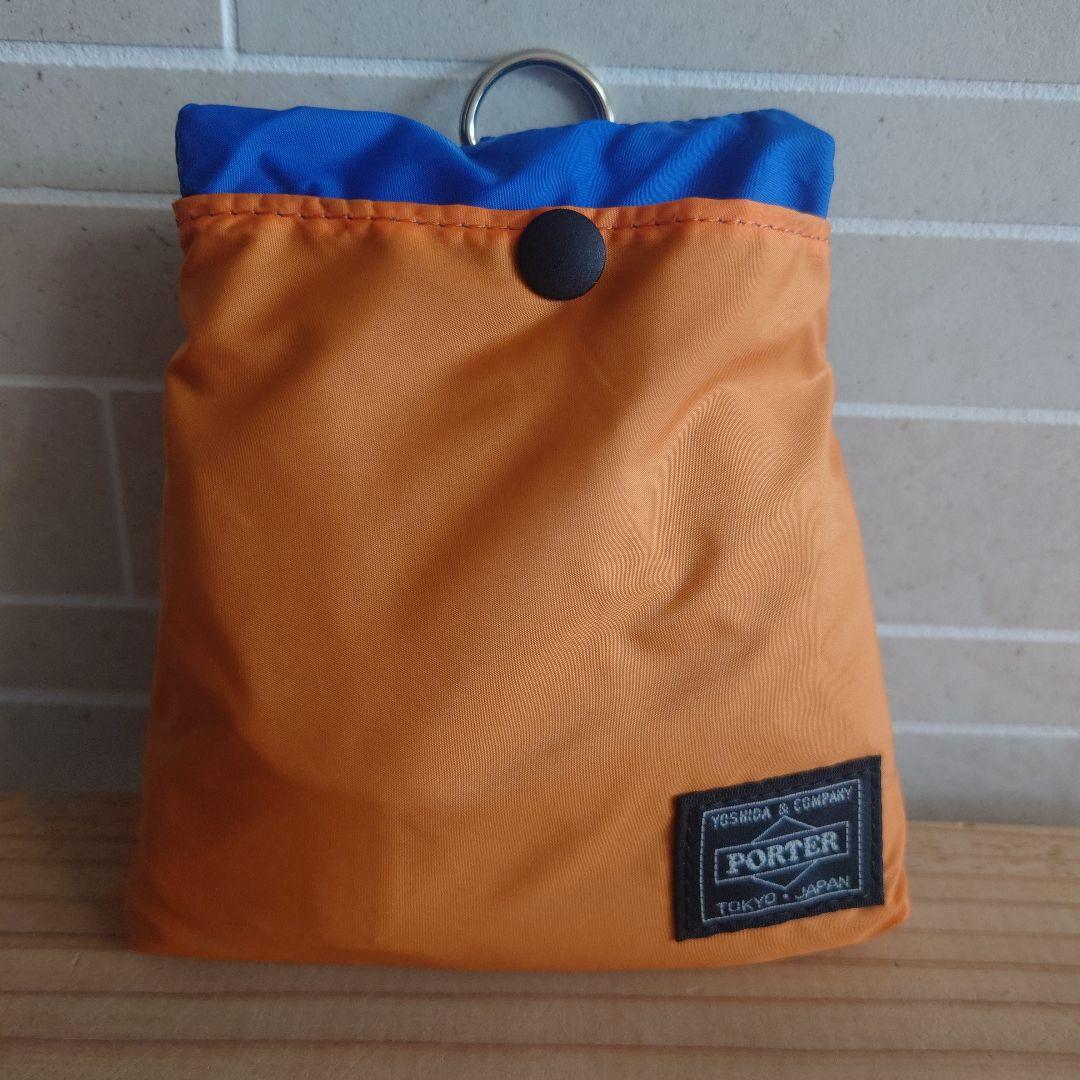 PORTER エコバッグ 青色 ロゴ入り