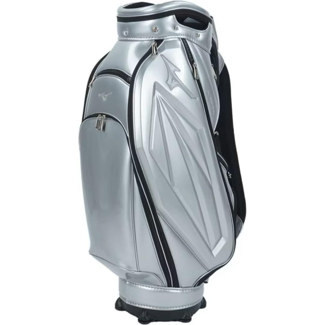 訳あり　新品未使用品　MIZUNOミズノ キャディバッグ9.5型　シルバー