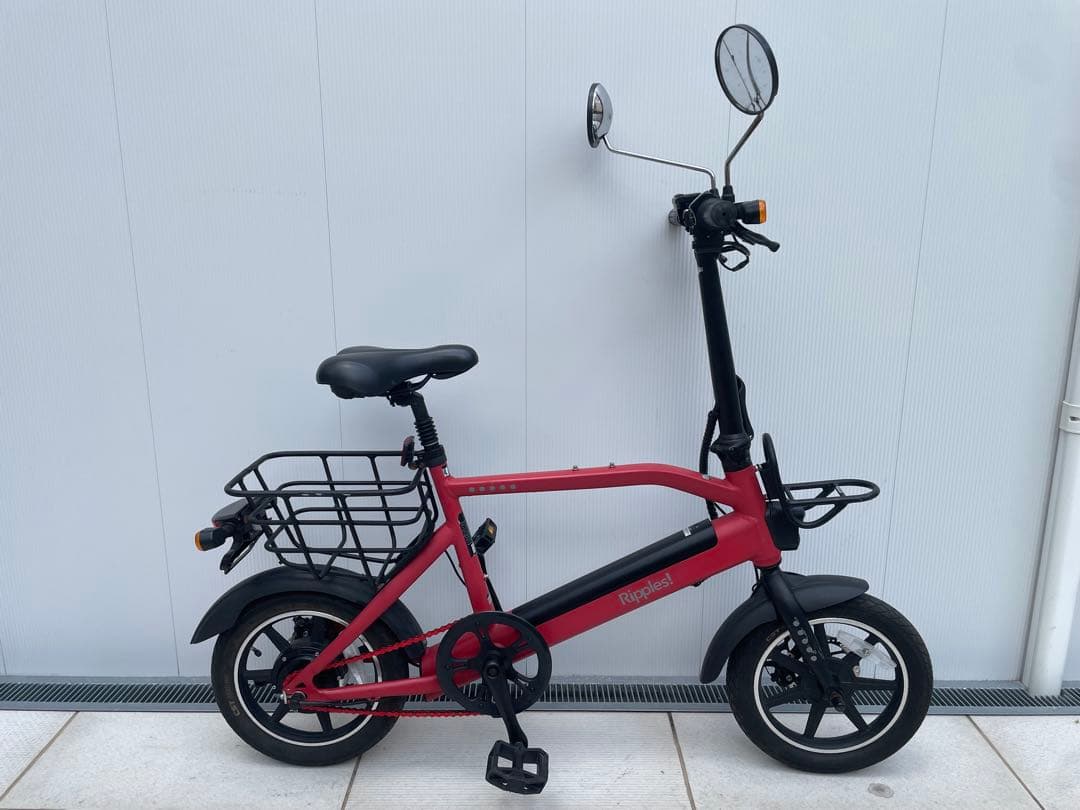 Ripples! 電動自転車 電動ハイブリッド アシスト 自転車 レッド 赤