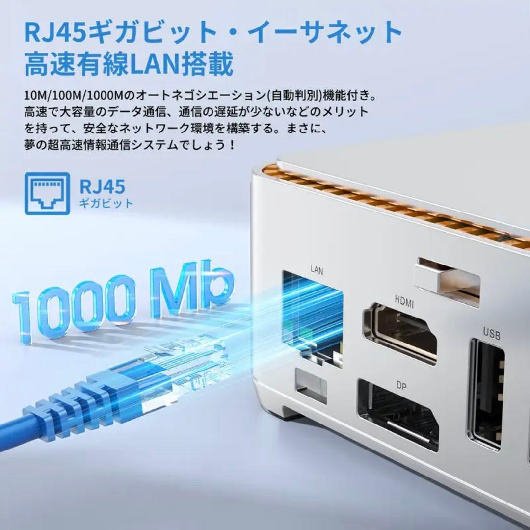 NIPOGI ミニPC N150 16G 512G