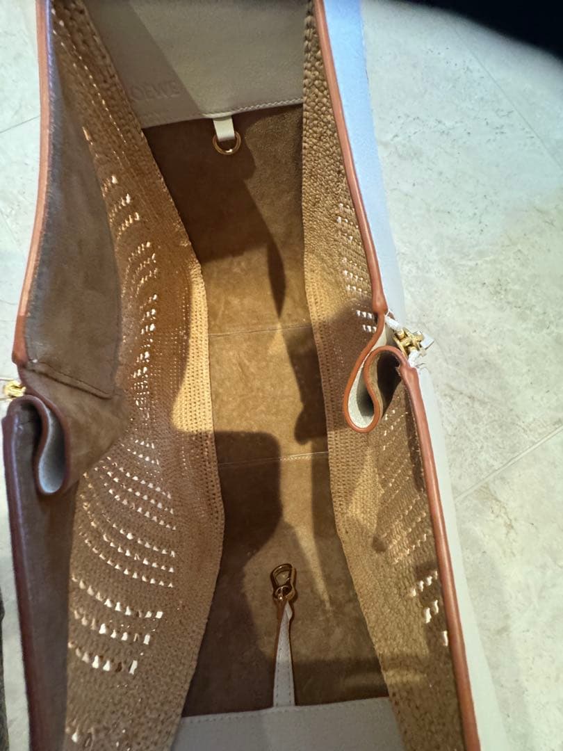 Loewe ハンモック　ホワイト ベージュ 2waysトートショルダーバック