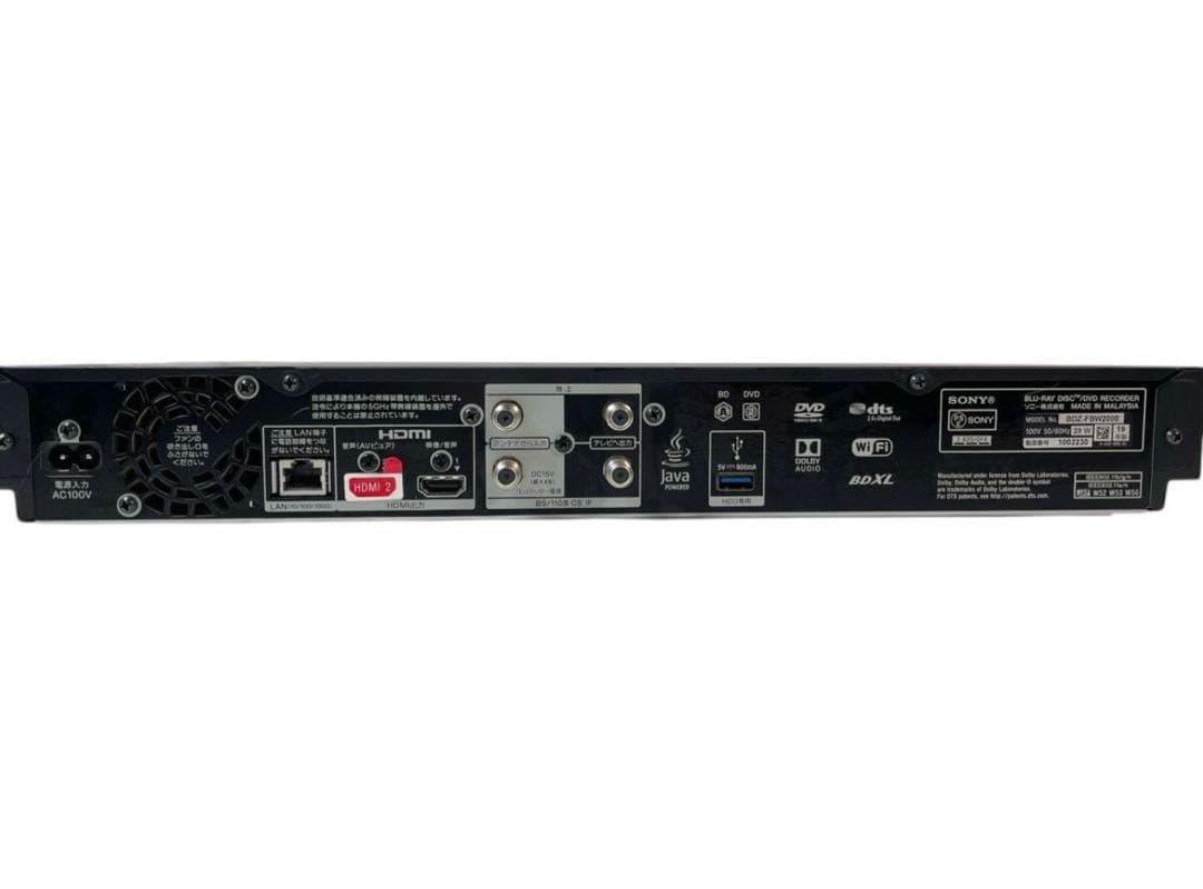 SONY 4K対応 ブルーレイレコーダー　BDZ-FBW2000 ソニー