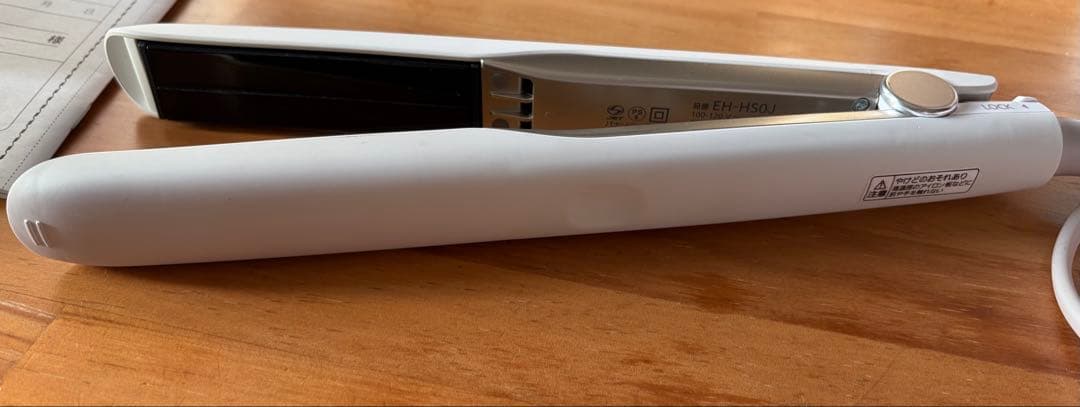 説明書付き Panasonic ナノケア ストレートアイロン EH-HS0J 白