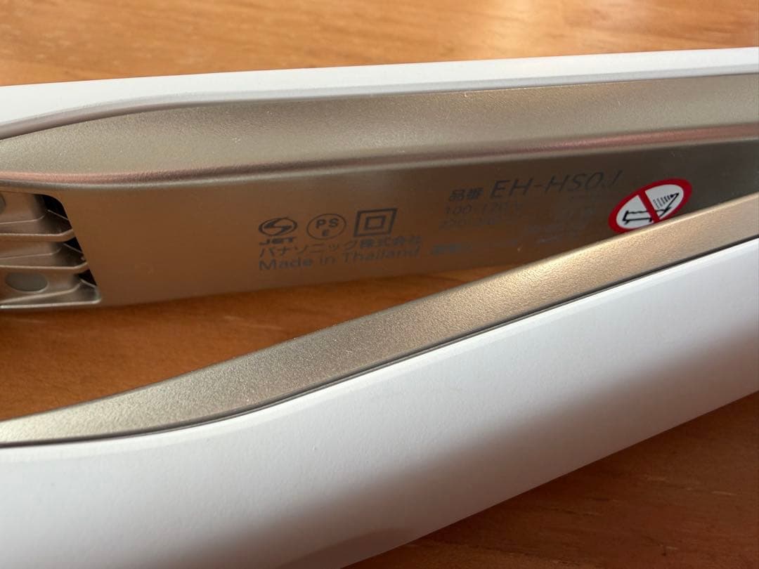 説明書付き Panasonic ナノケア ストレートアイロン EH-HS0J 白