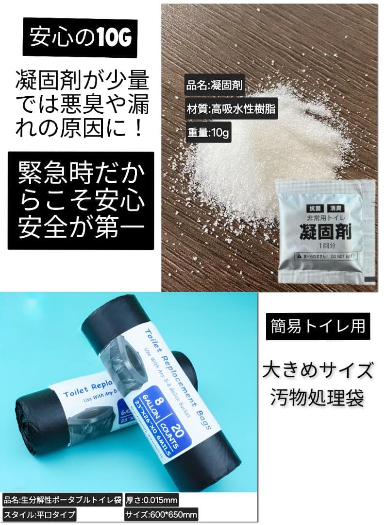 携帯トイレ グレー　簡易トイレ 非常用トイレ 折りたたみトイレ 防災グッズ