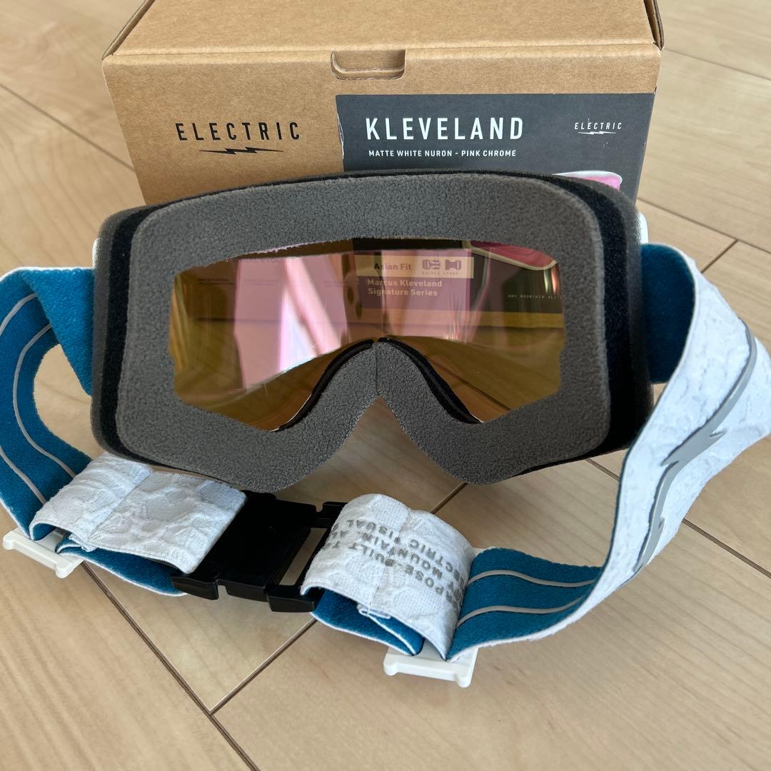 KLEVELAND マットホワイト/ピンククローム ゴーグル