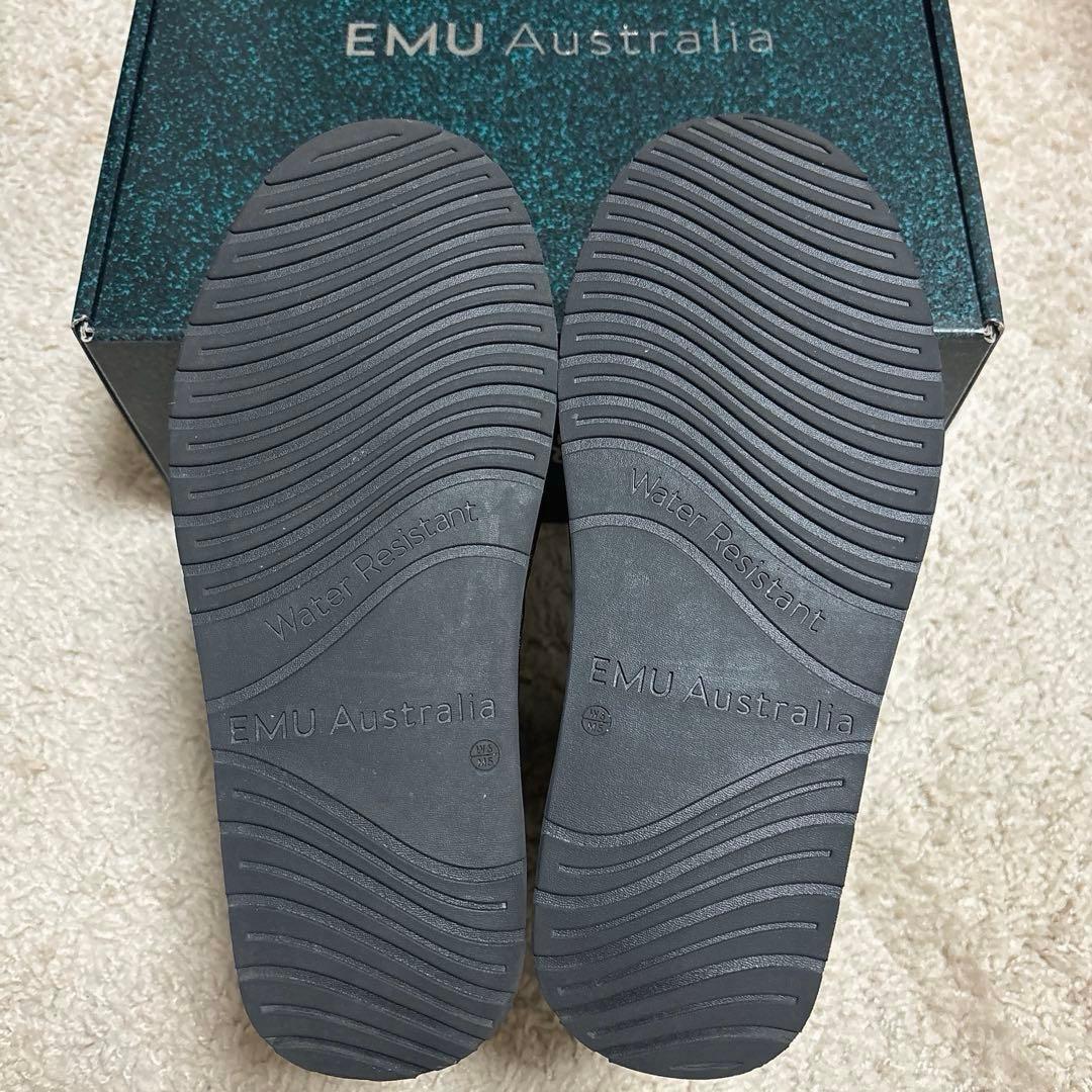 EMU Australia サイドゴア 厚底 ムートンブーツ (ブラック)