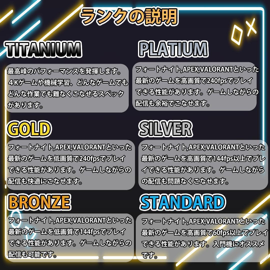 [TITANIUM]黒い光る✨ゲーミングPC✨フルセット✨RTX4070