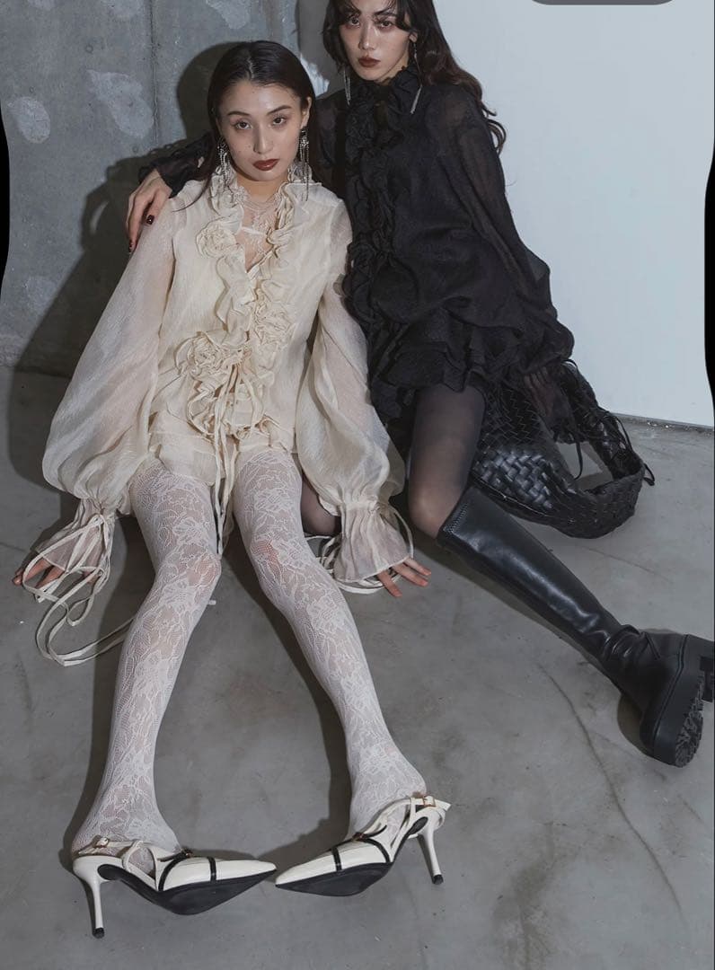ANDREA&Co. フリルチュニックセットアップワンピース　アイボリー