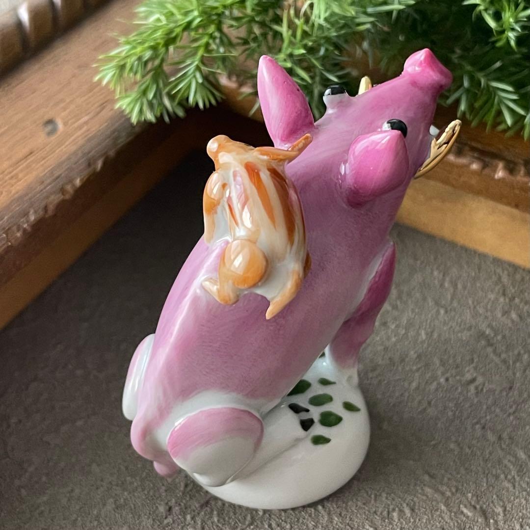 Meissen マイセン ミニ干支 ミニイノシシ　ピンク