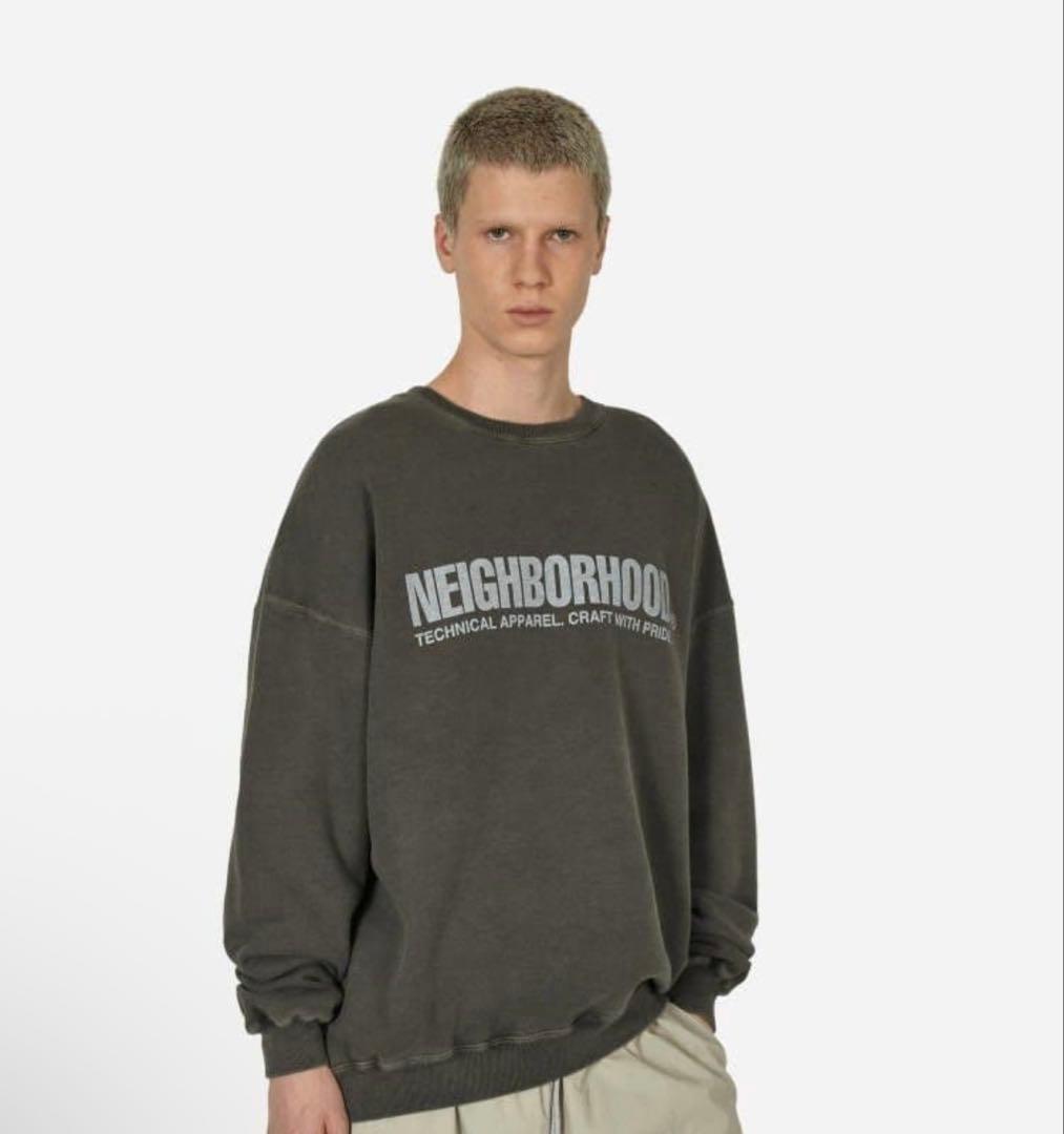 ネイバーフッド スウェット Pigment Dyed Crewneck XL