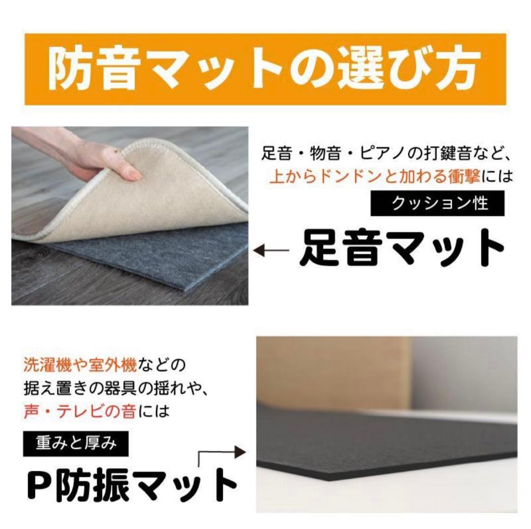 防音マット 足音マット 防音・防振 1000×500mm 厚さ7mm
